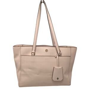Tory Burch Pink Robinson Tote Bag Purse Saffiano Leather